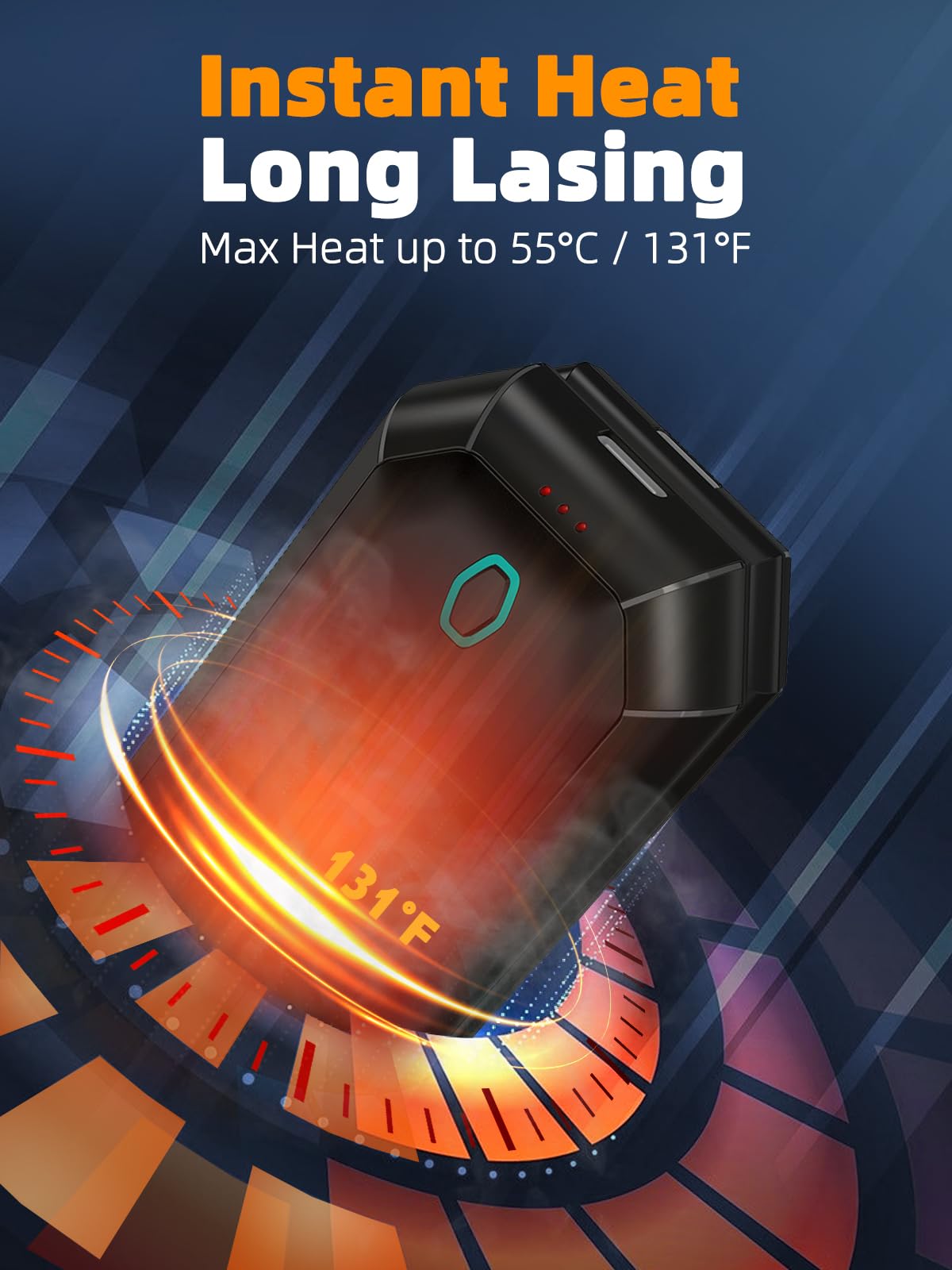 Scaldamani Elettrico Ricaricabile USB - 2 Pezzi, 3 Livelli Calore, Portatile Per Esterno, Regalo Ideale - Foto 7