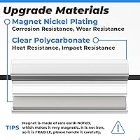Vista 3 de Imán para Puerta de Ducha - Marco de Puerta de Canal en U con Policarbonato Transparente e Imán Apto para Puertas de Ducha de Vidrio Batiente