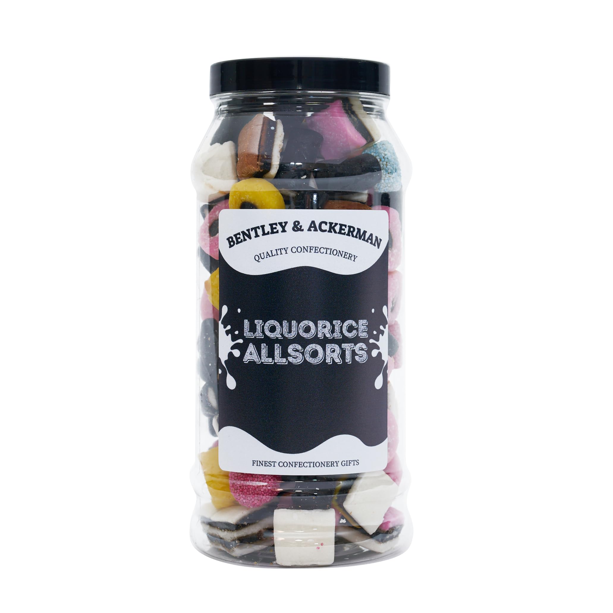 Liquorice Allsorts Sweets - (600g) Original Retro Liquorice Allsorts Sweets Gift Jar By Bentley & Ackerman's Sweet Shop.