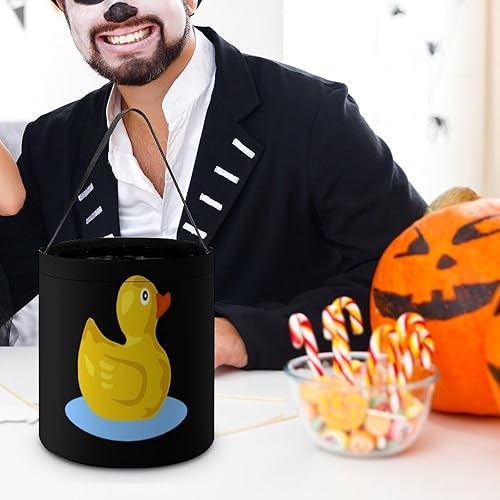 Miniatura 8 de Goma pato divertido logotipo divertido Halloween truco o truco bolsas dulces regalos cubos para regalos de fiesta suministros