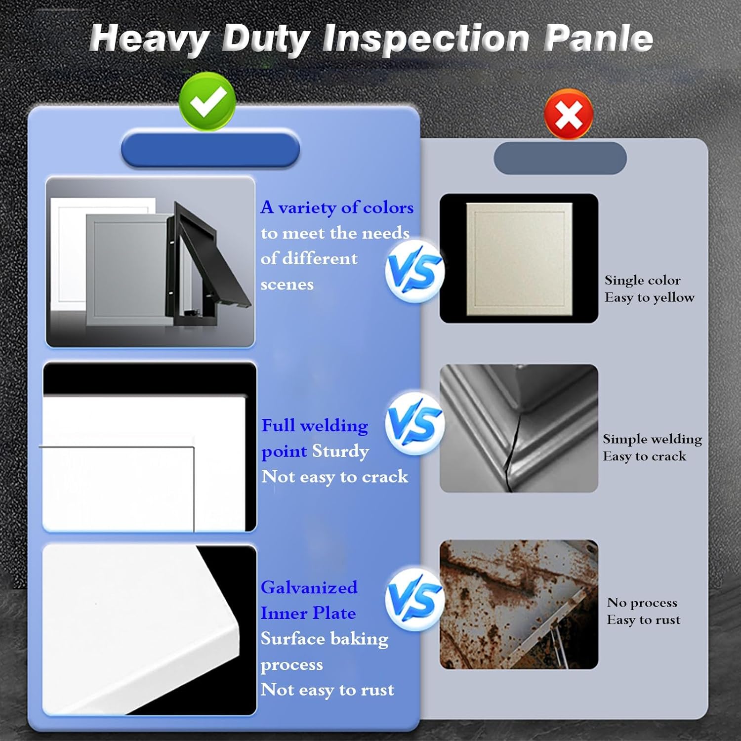 点検口 金属フレーム付き埋め込み式乾式壁アクセスパネルドア、 壁/天井用隠蔽配管カバープレート、 屋根裏バスルーム点検ハッチパネル( 点検口 金属製配管 アクセスパネルサービスドア、 乾式壁電気HVACダクトシステムアクセスドア、簡単な壁穴カバー(30*60*3.5c 壁 点検 ... 乾式壁用配管点検口 装飾的な配管床下点検口 電気パネルカバー 配管 電気 HVAC用(60x60cm/24x24in)