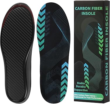Lennoos Sport Carbon Fiber Insole High-Performance Carbon Fiber Insoles with Full-Length Stable Support US Men 9-9.5 / Women 10.5-11-275mm