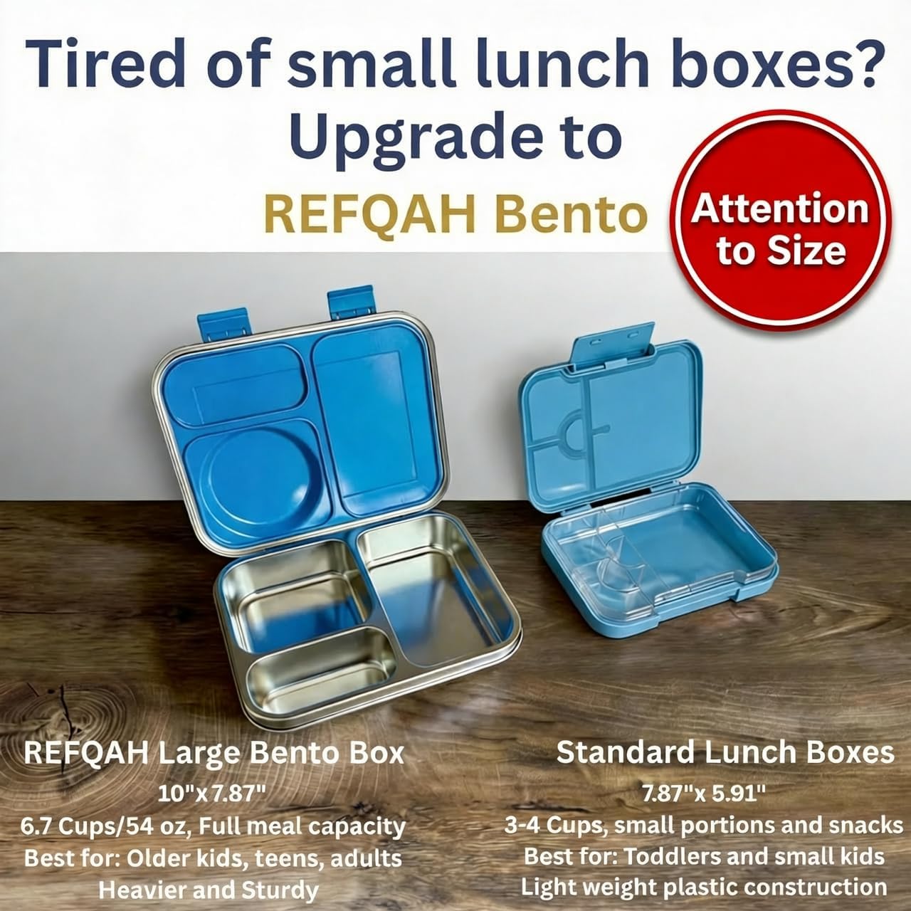 Stainless Steel Bento Lunch Box Oz
