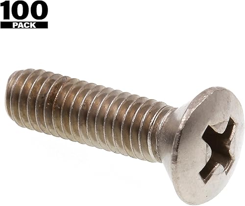 Miniatura 3 de Prime-Line 9010827 Tornillo para máquina, cabeza ovalada Phillips, #10-32 X 34 pulgadas, grado 18-8 de acero inoxidable, paquete de 25