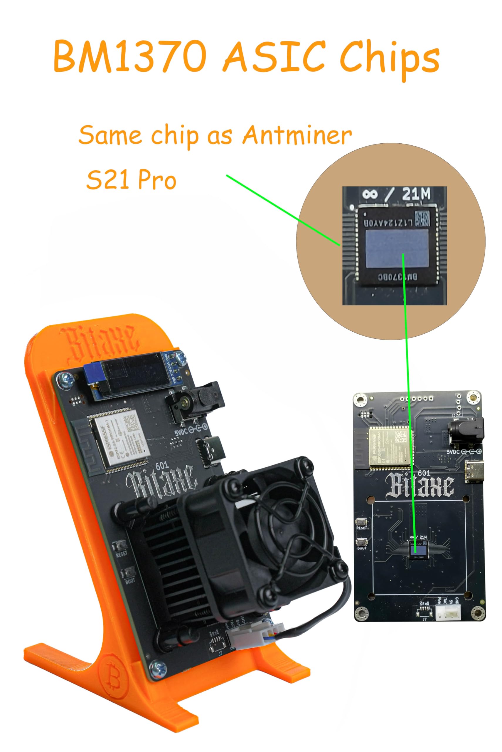 Stellapex Minerador Bitcoin Silencioso Gamma 601, Chip ASIC BM1370