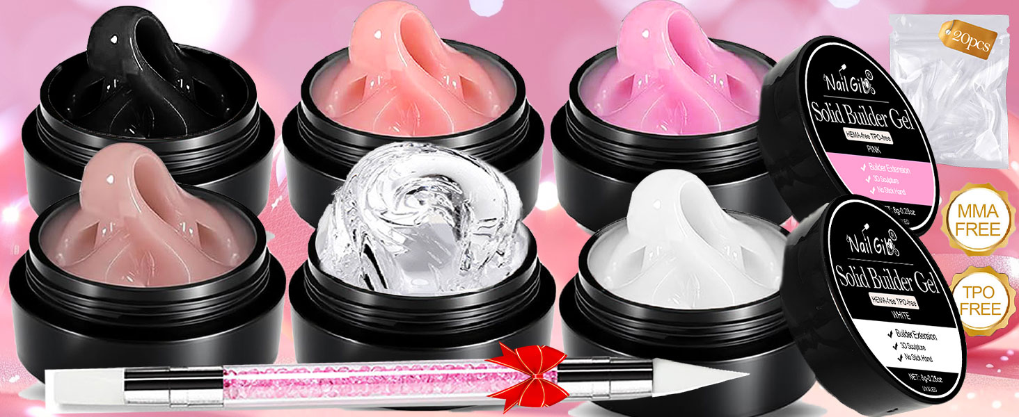 Amazon.com: NAILGIL 3D Gel for Nail Art Hema Free, 6 Colors Solid