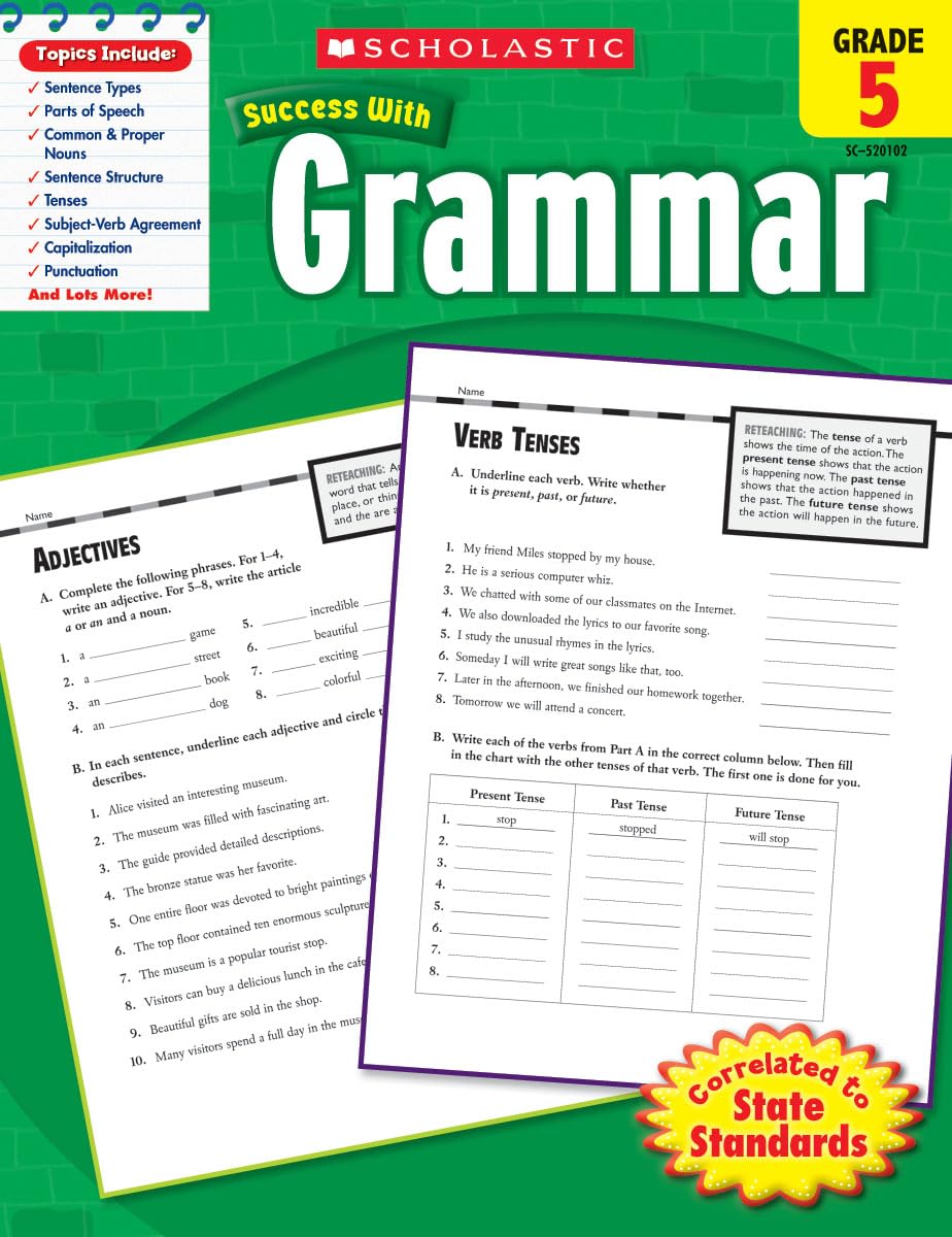 Scholastic Success With Grammar: Grade 5 Workbook