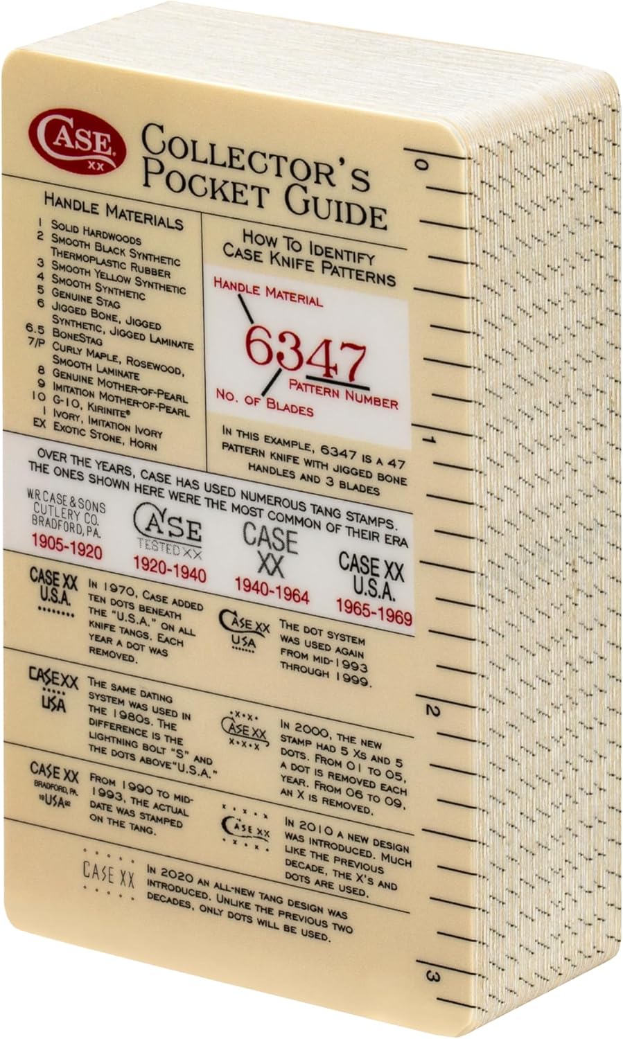 CASE XX Knives Anatomy and Information 52559 Collector's Pocket Guide - 50 Pack