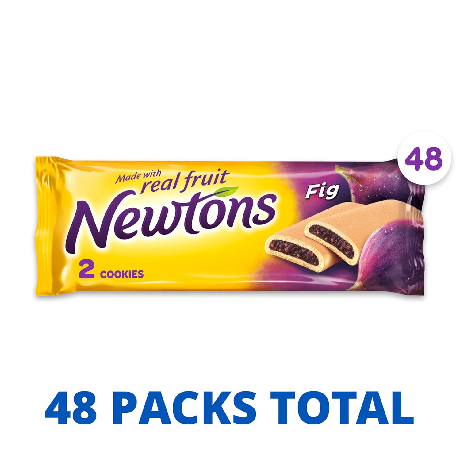 Fig Newtons Soft & Fruit Chewy Fig Cookies, (Fig Bars), 48 Snack Packs (2 Cookies Per Pack, 4 Boxes)