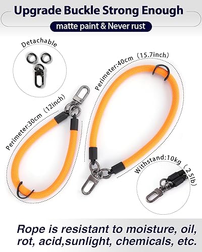 Miniatura 6 de project-cb Correa de mano para muñeca, 2 parches para teléfono, soporte para teléfono celular, correa de muñeca para llaves, AirPods, cámara