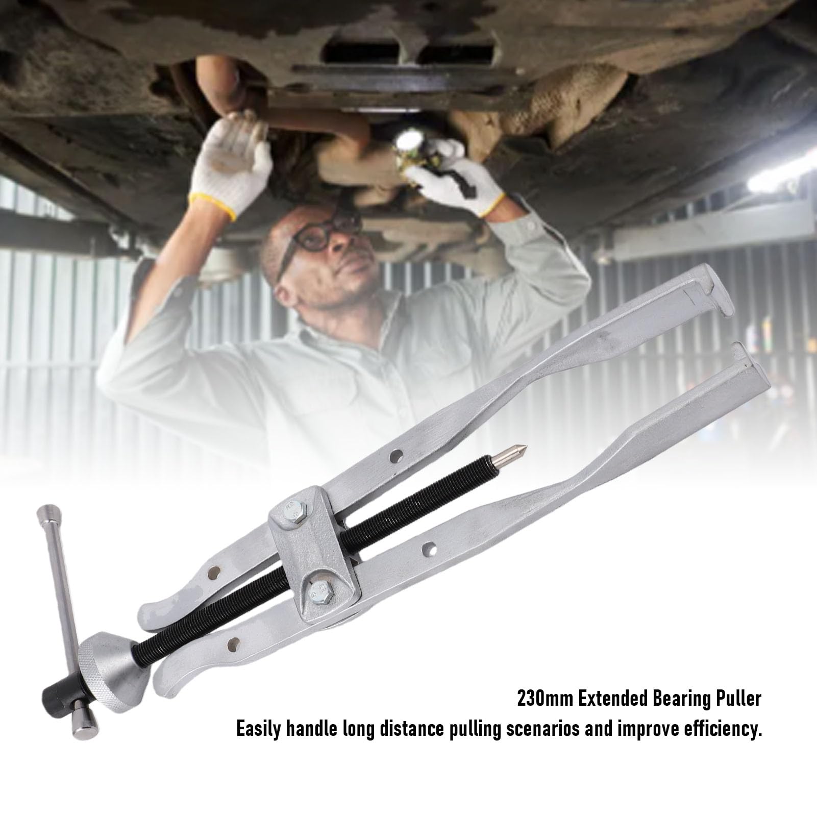 aqxreight Extractor de Rodamientos de Largo Alcance, Herramienta de Acero Aleado Forjado de 230 Mm con Apertura de 10 50 Mm para Micro Rodamientos de hasta 50 de diámetro.