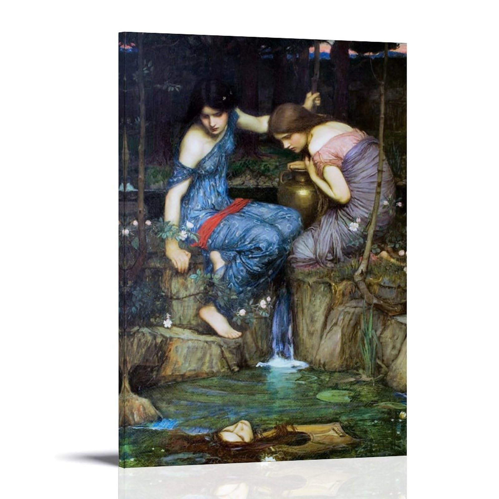 John William Waterhouse Painters' Works「Nymphs Finding The Head of Orpheus」Printed Canvas Poster Picture Print Canvas Wall Paint Arts Decor Modern Home Artworks Gift Idea 08x12inch(20x30cm)