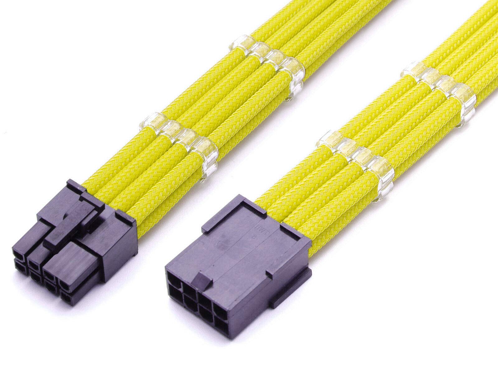 8 Pin PCIE GPU Sleeved Extension Cable 30cm + 2 Cable Combs - Shakmods (Full White) — view 29