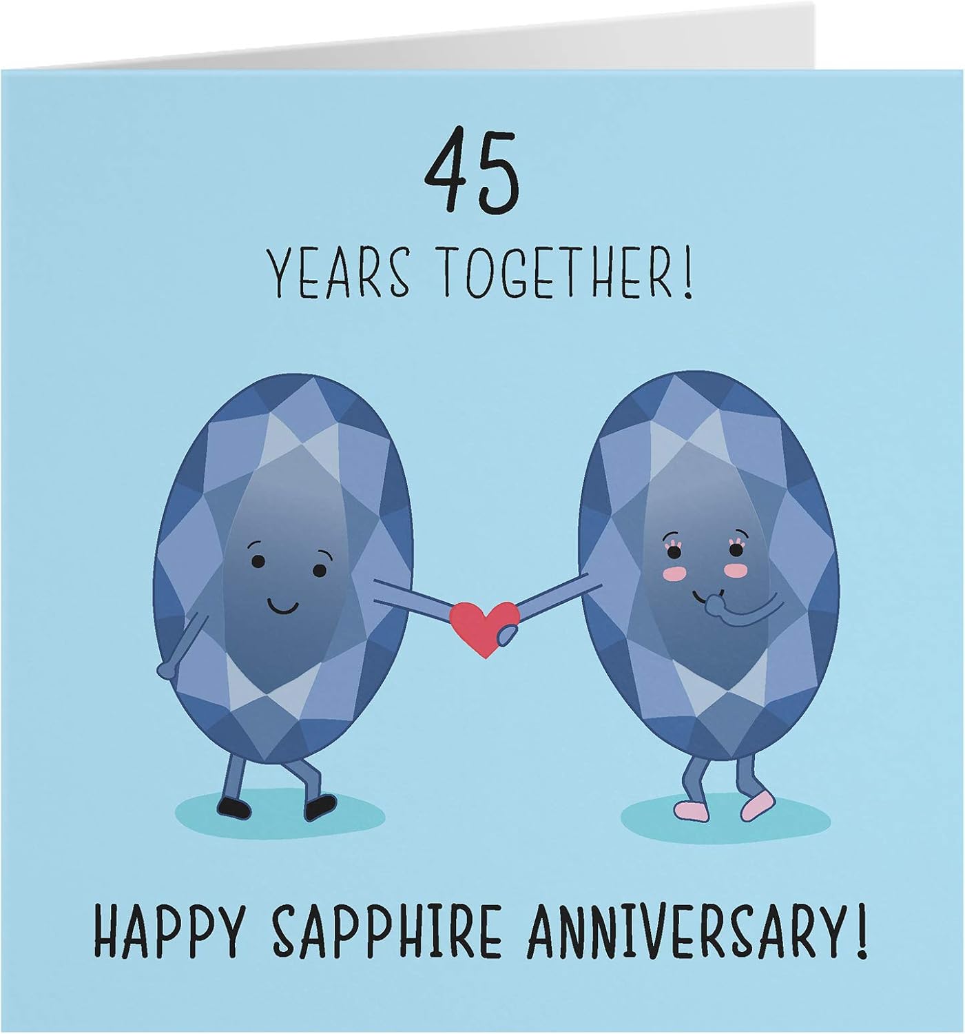 Hunts England 45th Wedding Anniversary Card - Sapphire Anniversary ...