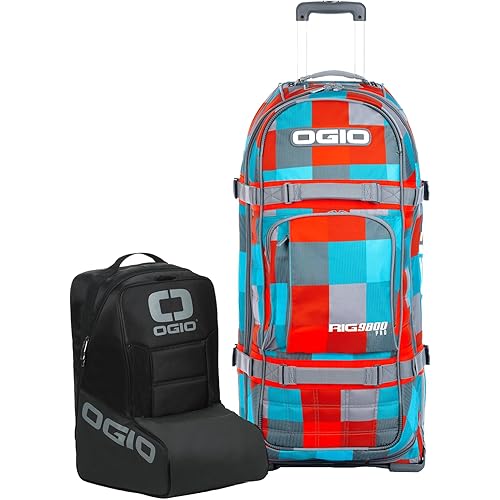 OGIO Rig 9800 Pro Wheeled Gear Bag With Boot Bag LE Blockade Red