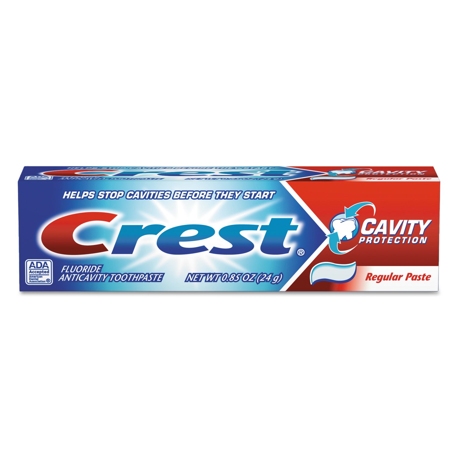 Crest 30501 Unflavored Toothpaste, Personal Size, 0.85oz Tube (Case of 240)