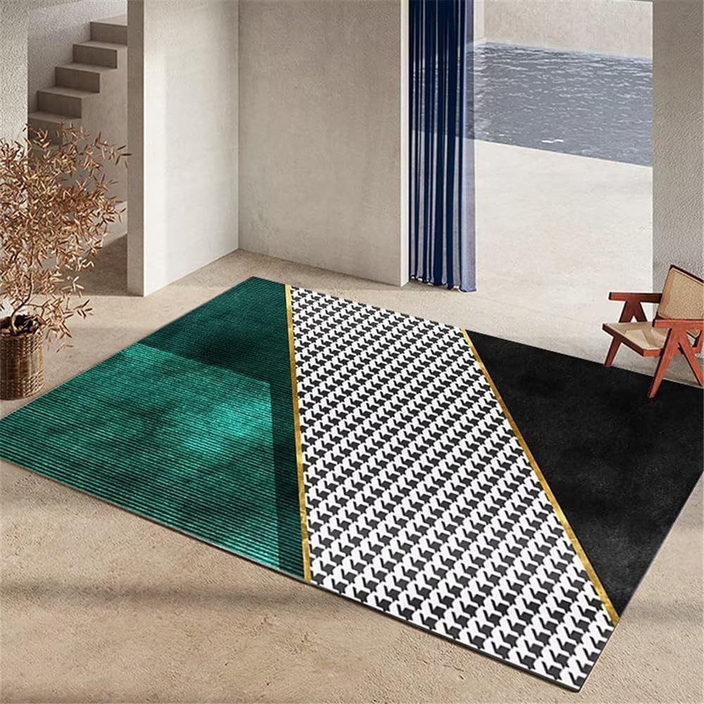 Tapis chambre enfant fille doux tapis de sol turquoise 200x250cm