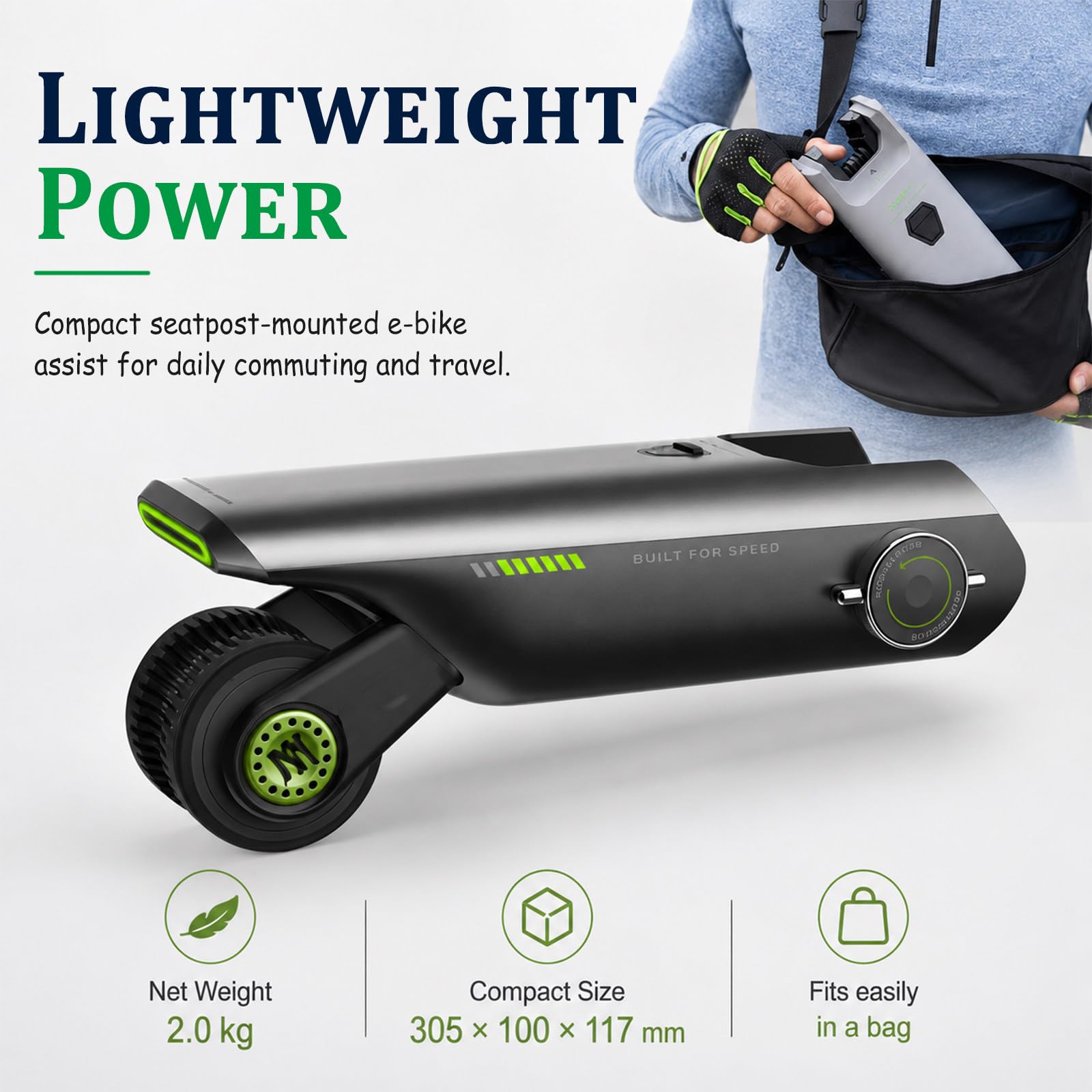 Kit di Conversione Elettrica Nascosto per Bici, Booster per Bicicletta