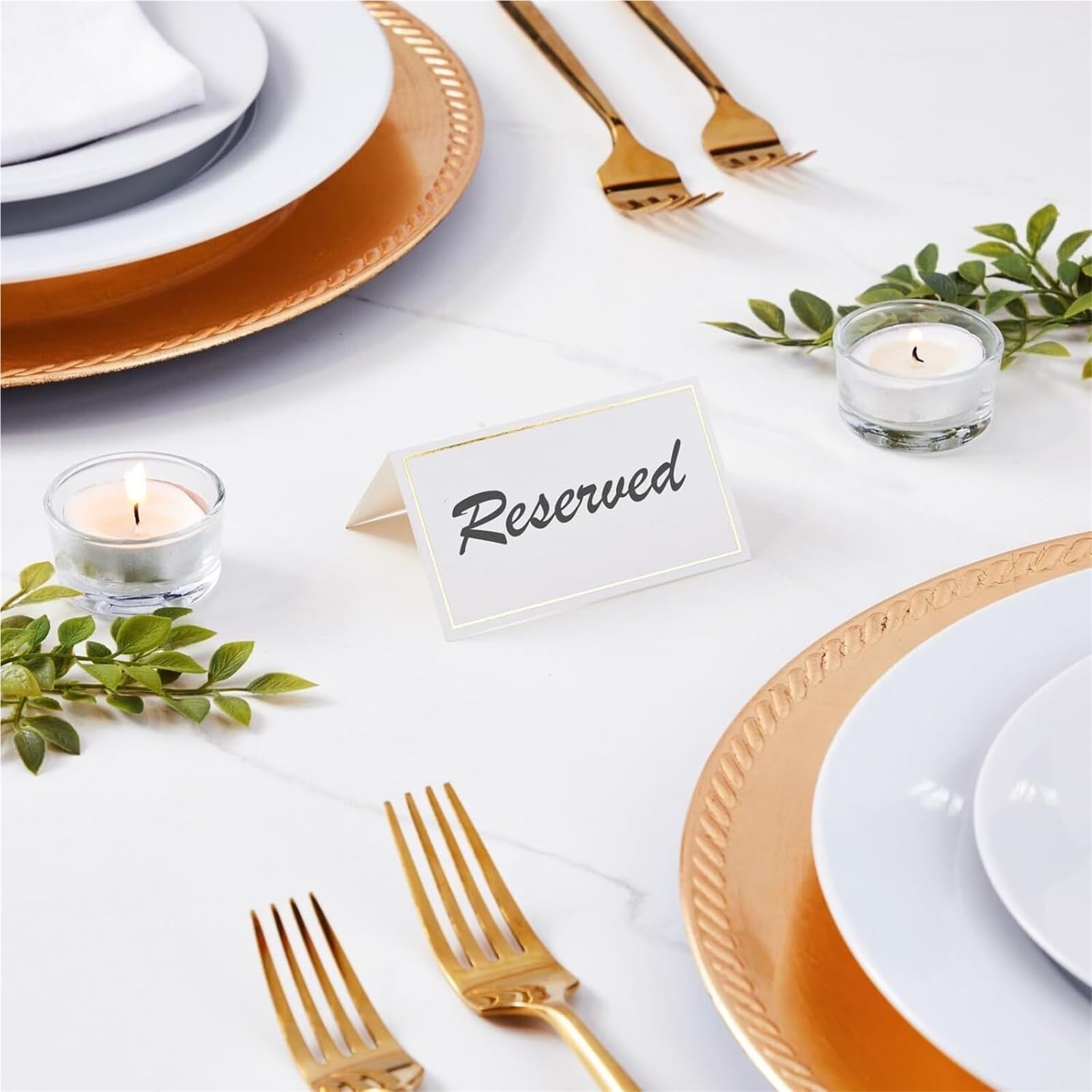 200 Stück Tischkarten aus Papier mit Goldfolienrand for Hochzeiten, Bankette, Veranstaltungen – Tischdekoration Für Hochzeit