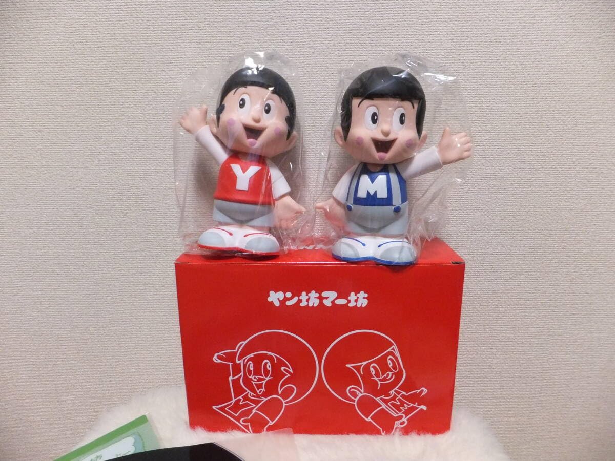 未開封　ヤン坊マー坊 マスコット人形 貯金箱 ヤンマー レトロ YANMAR Amazon.co.jp: ヤンマー ヤン坊マー坊マスコット人形 ソフビ貯金