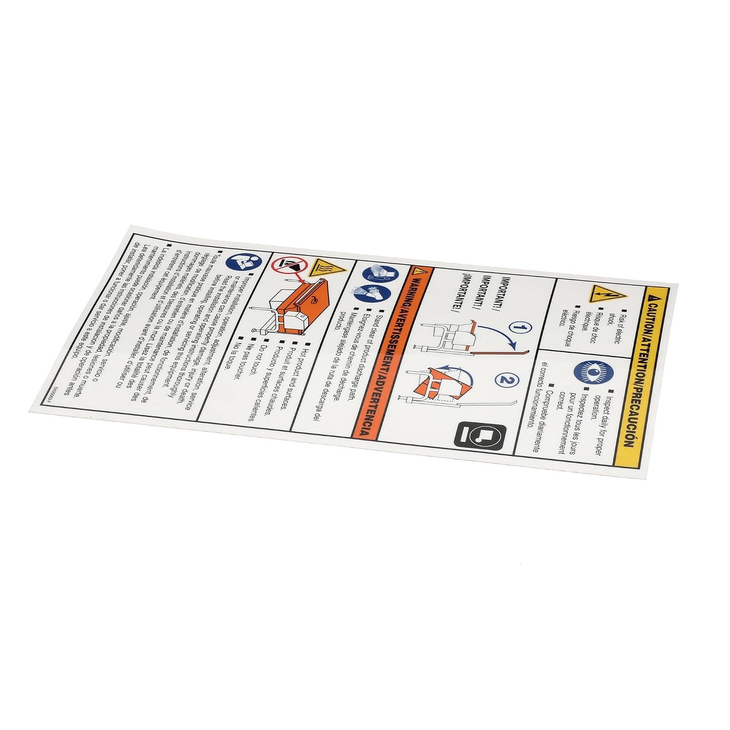 Cleveland Label Sheet; T1 Skillet SK95063 - Genuine OEM Replacement Part