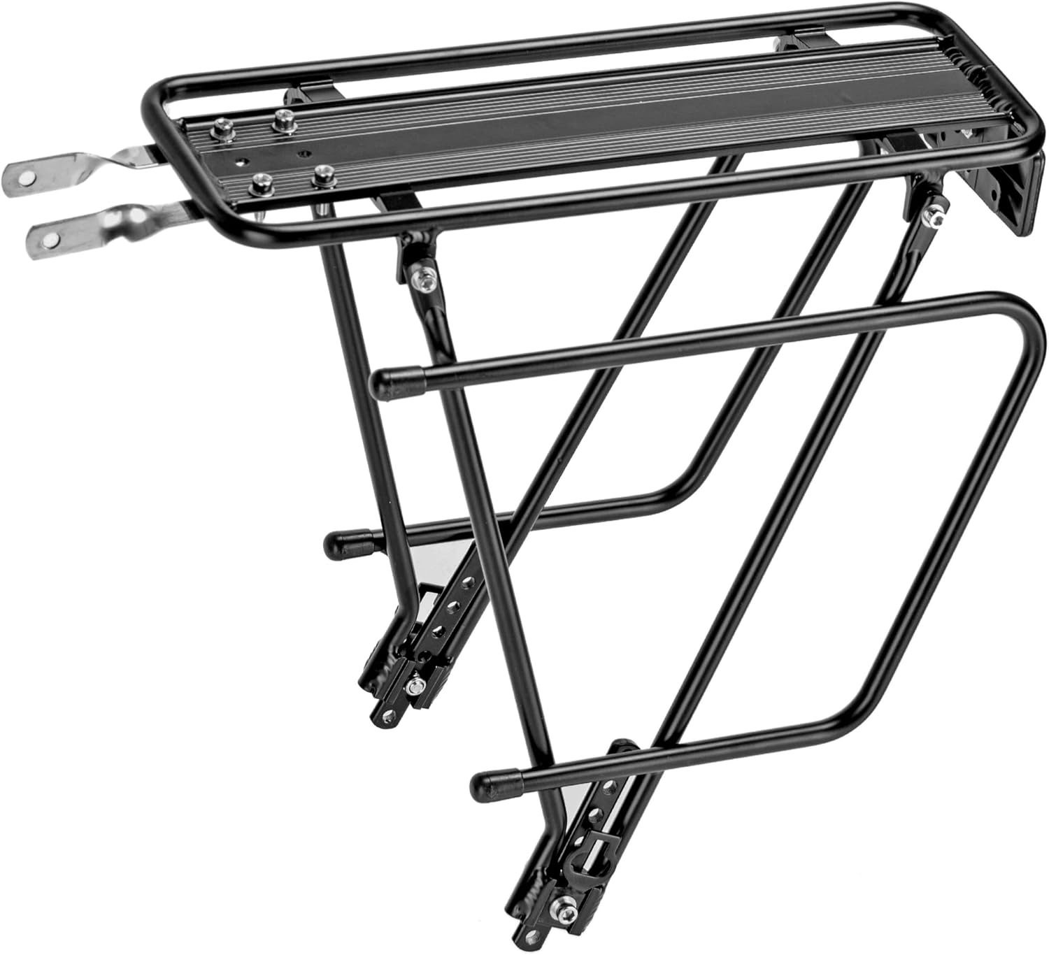 Rear Bike Rack,Bike Cargo Rack,Bicycle Pannier Rack with Reflector and Cargo Net,Height Adjustable Fit 26”-29” and 700c Bike with Non-disc Brake,BCR04