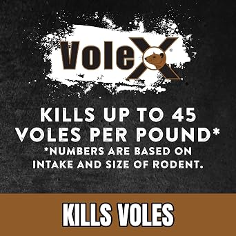 VoleX - Effective Against All Species of Voles. Safe for Use Around People, Pets, Livestock, and Wildlife