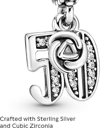 Miniatura 4 de Pandora Joyería 50 años de amor con circonitas cúbicas en plata de ley, con caja de regalo, Metal, Circonita Cúbica