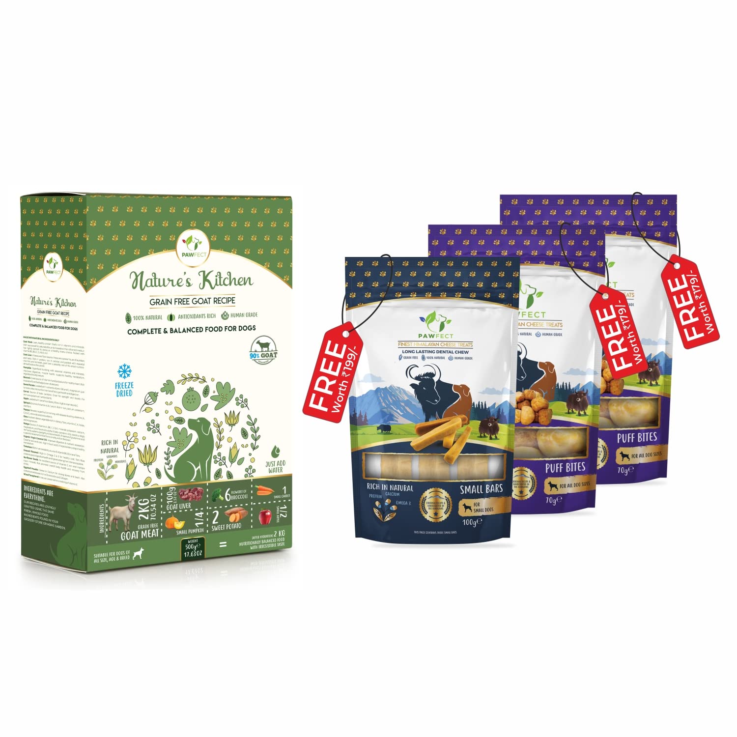 See full amazon price history chart for Pawfect Treats - NatureS Kitchen Freeze-Dried Goat Meat Dog Food Buy 1 Get Free 2 Puff Bite And 1 Chew Bar (500G, 2X70G + 100G),All Life Stages, 1 Count Pawfect Treats - NatureS Kitchen Freeze-Dried Goat Meat Dog Food Buy 1 Get Free 2 Puff Bite And 1 Chew Bar (500G, 2X70G + 100G),All Life Stages, 1 Count (B09TKKBYK3) Amazon Price History, Amazon Price Tracker