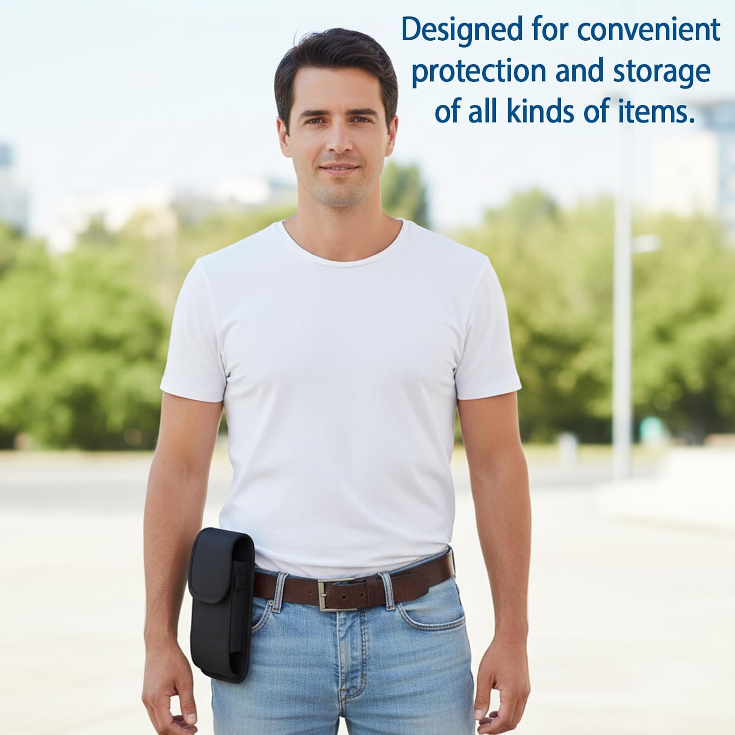 Case, Sheath, Durable Pouch for Tools, Compact Design, Fits Most Models, Black Vertical Bag XL