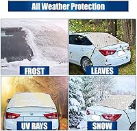 Vista 9 de IC ICLOVER Cubierta de parabrisas trasera para coche, protector de ventana trasera impermeable de 4 capas para hielo y nieve, rayos UV del sol