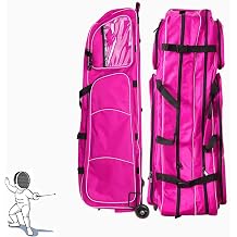 Domesto Fencing Roller Bag, Fencing Suit Pull Rod Type Sword Bags, Fencing Equipment Roller Storage Bag, Waterproof Oxford Fabric