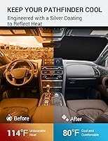 Vista 349 de Proadsy Parasol para parabrisas actualizado 2026, ajuste personalizado, Lexus NX 2022-2025 2026, 4 capas, plegable, protector de parasol frontal que