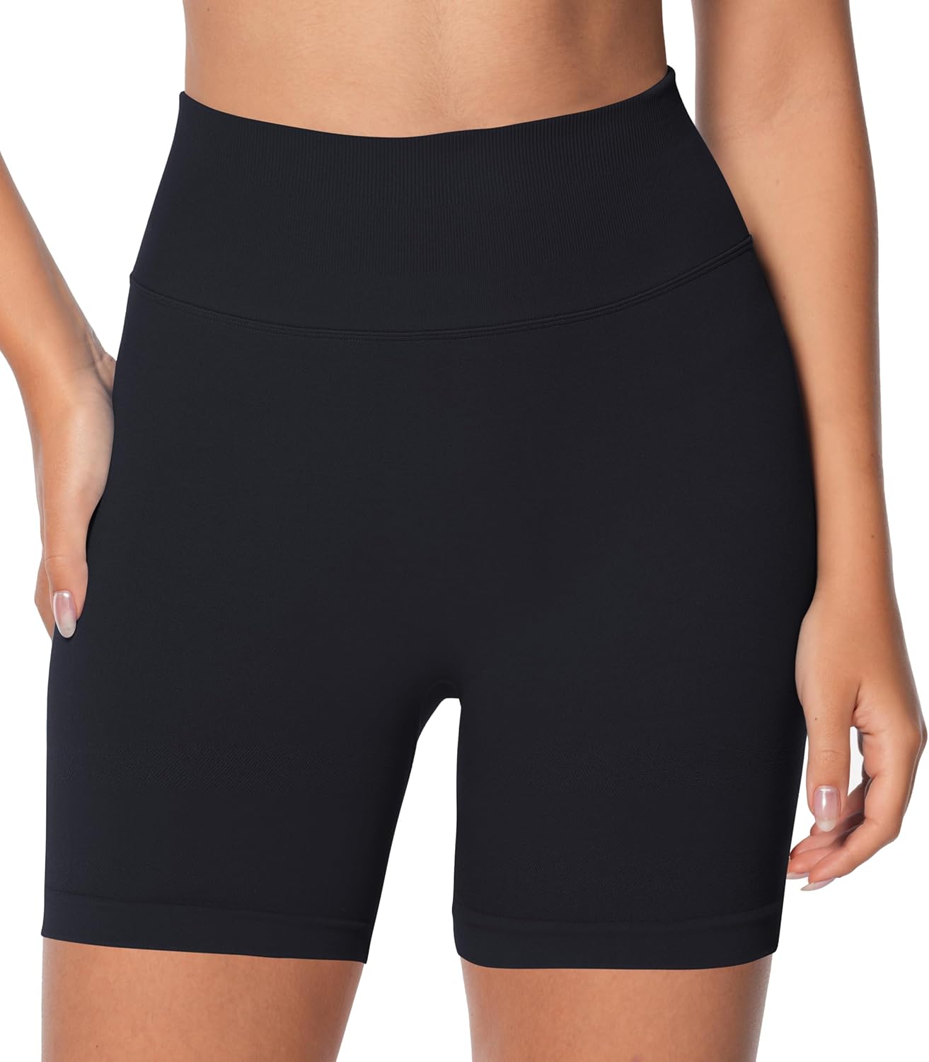 Sunzel Women's Seamless Scrunch Butt Biker Shorts – High Waisted Booty Lifting Workout Yoga Gym Shorts with Tummy Control - Image 2