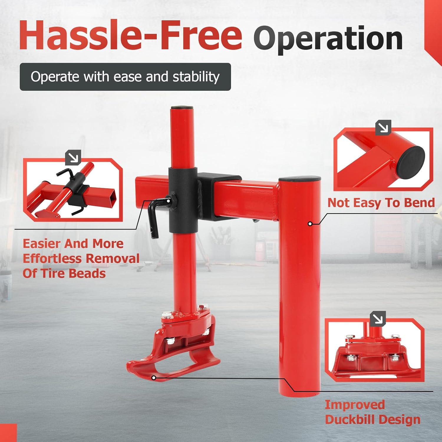 Manual Tire Changer Duck Head Kit with Tire Changer Duck Head Fit for Home Garage Small Auto Shop (Without Silver Cone)