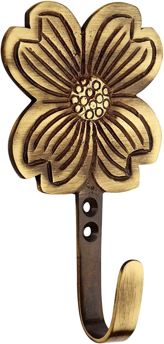 PARIJAT HANDICRAFT 5-inches Metal Wall Mounted Single Hook Hanger
