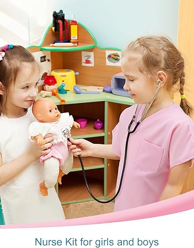 Miniatura 7 de Zhanmai Conjunto de uniforme médico, disfraz de juego de simulación con juguete de juego de rol para Halloween