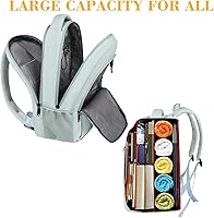 Vista 2 de MATEIN Mochila de viaje para laptop, mochila escolar ligera antirrobo para niñas, niños y estudiantes con puerto de carga USB, mochila resistente al