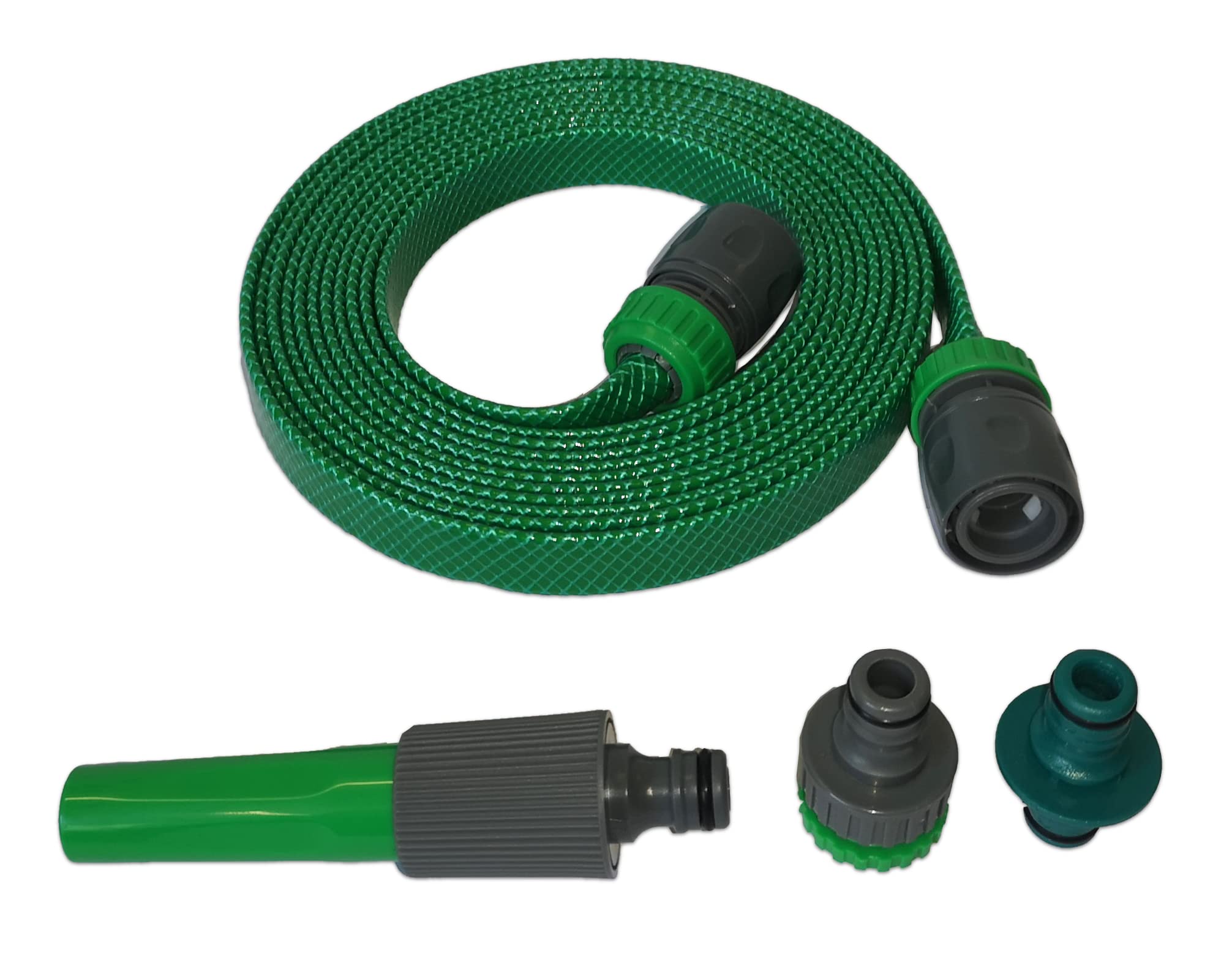 DKN LEISURE 5m Green Flat Hose (Non Toxic) suitable for Caravan Motorhome Boat and Garden