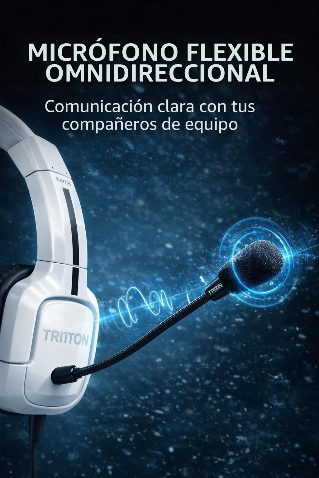 CASQUE MICRO KAMA+ BLANC PLAYSTATION 5 / PLAYSTATION 4 / XBOX / PC