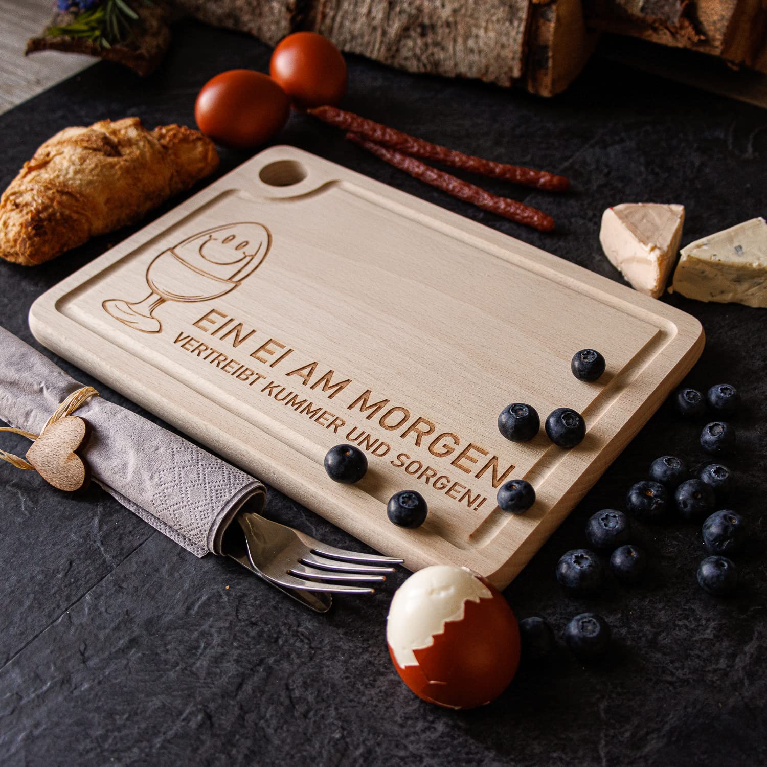 Planche Petit-déjeuner Personnalisée Aquarelle Nuage Arc-en-ciel