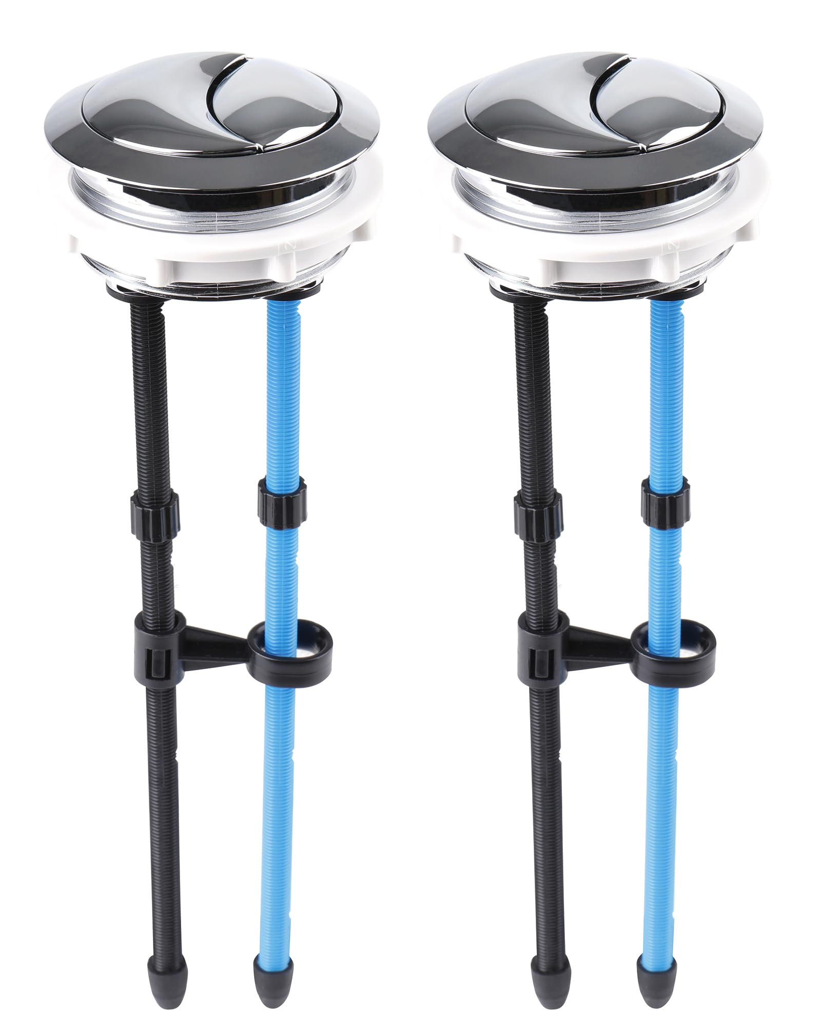 Bouton de chasse d'eau rond filetage 58 mm double poussoir de rechange universel WC