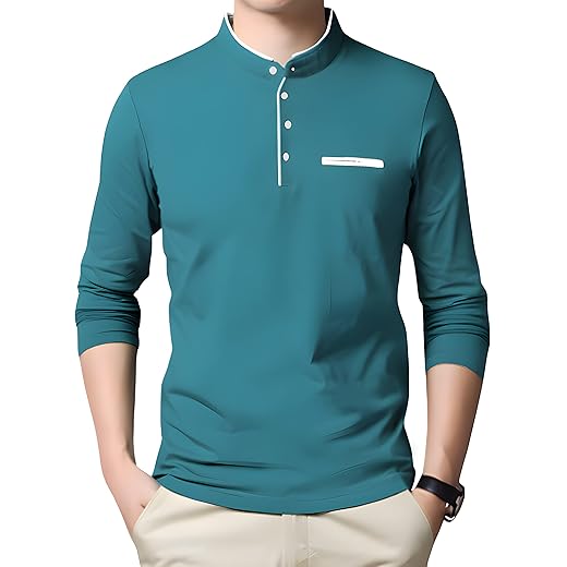 AUSK Men T-Shirt with Full Sleeve Cotton Blend Fabric