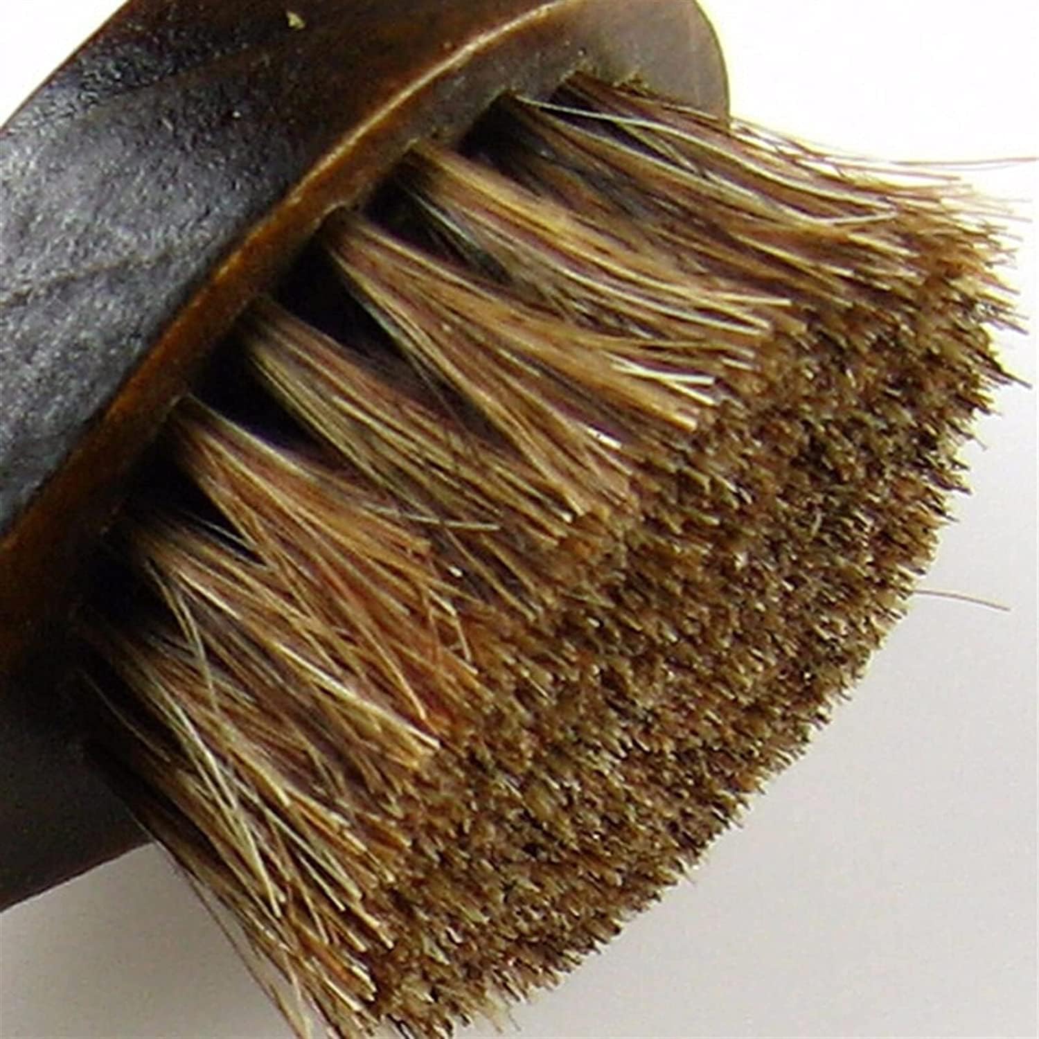 Small Scrub Brush,Cleaning Tools,Shoe Brush, 1Pcs Care Bristle Horse Hair Brush Long Wood Handle Shoes Boot Polish Buffing Brush Brush