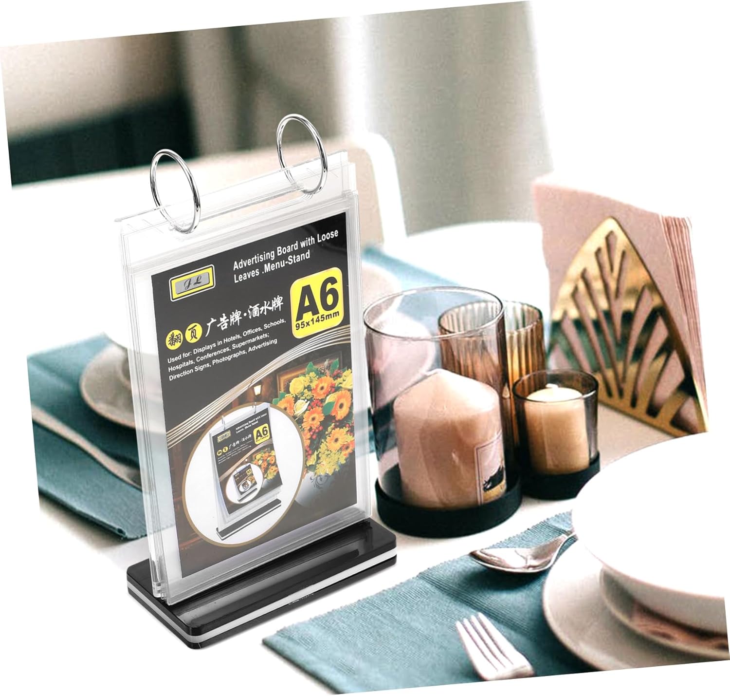 10pcs Sturdy Pvc Desktop Menu Holder Stand for Cafes Bars and Trade Shows Display Stand for