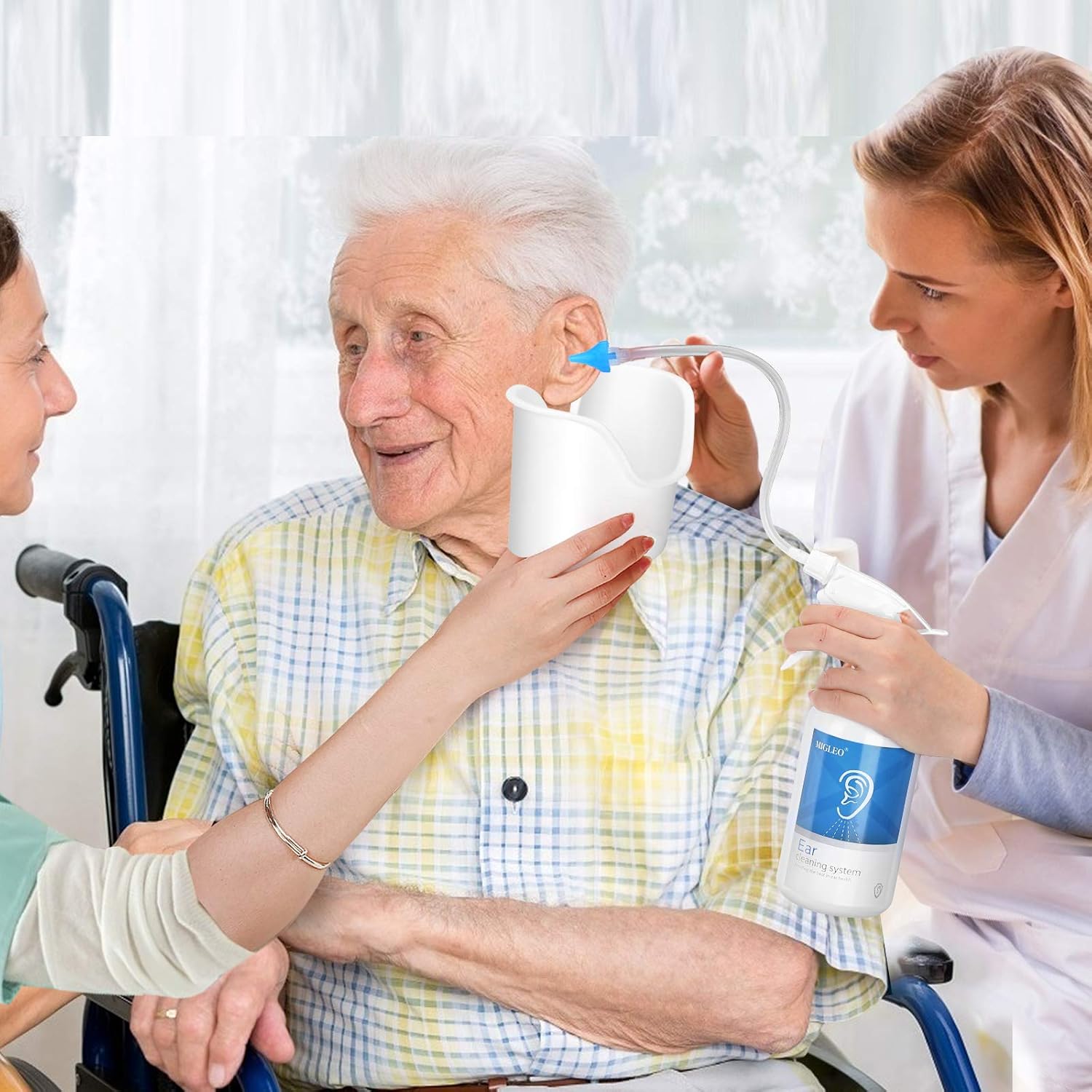 Ear Wax Removal Kit, Ear Cleaning Kit, with Ear Washer Bottle, Ear Wash Basin and 12 Pcs Reusable Tips- Safe and Easy Ear Wash System with 2 Options of Soft Pipe and Straight Pipe : Health & Household