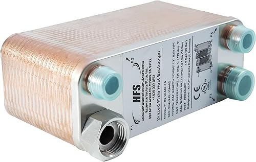 Miniatura 8 de HFS (R) Enfriador de mosto de cerveza Homebrew (7.5'' 2.9''20 plato, 12" x 12" NPT)