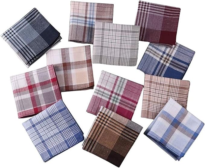 Amazon メンズ ガーゼハンカチ ハンカチ タオルハンカチ チェック おまかせ ハンカチ メンズハンカチ ビジネスマンハンカチ40 40cm綿 父の日プレゼント ギフト通勤 卒業式 誕生日プレゼント 5枚 10枚セット 10枚セット ハンカチ 通販