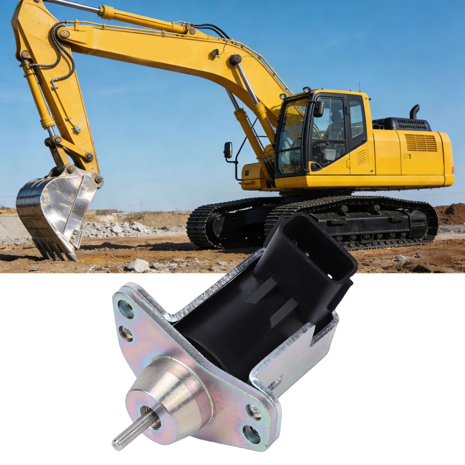 Fafeicy Électrovanne D'arrêt de Carburant 119233-77951, Remplacement du Solénoïde D'arrêt du Moteur pour Yanmar 3TNV76 VIO20 B30 12V