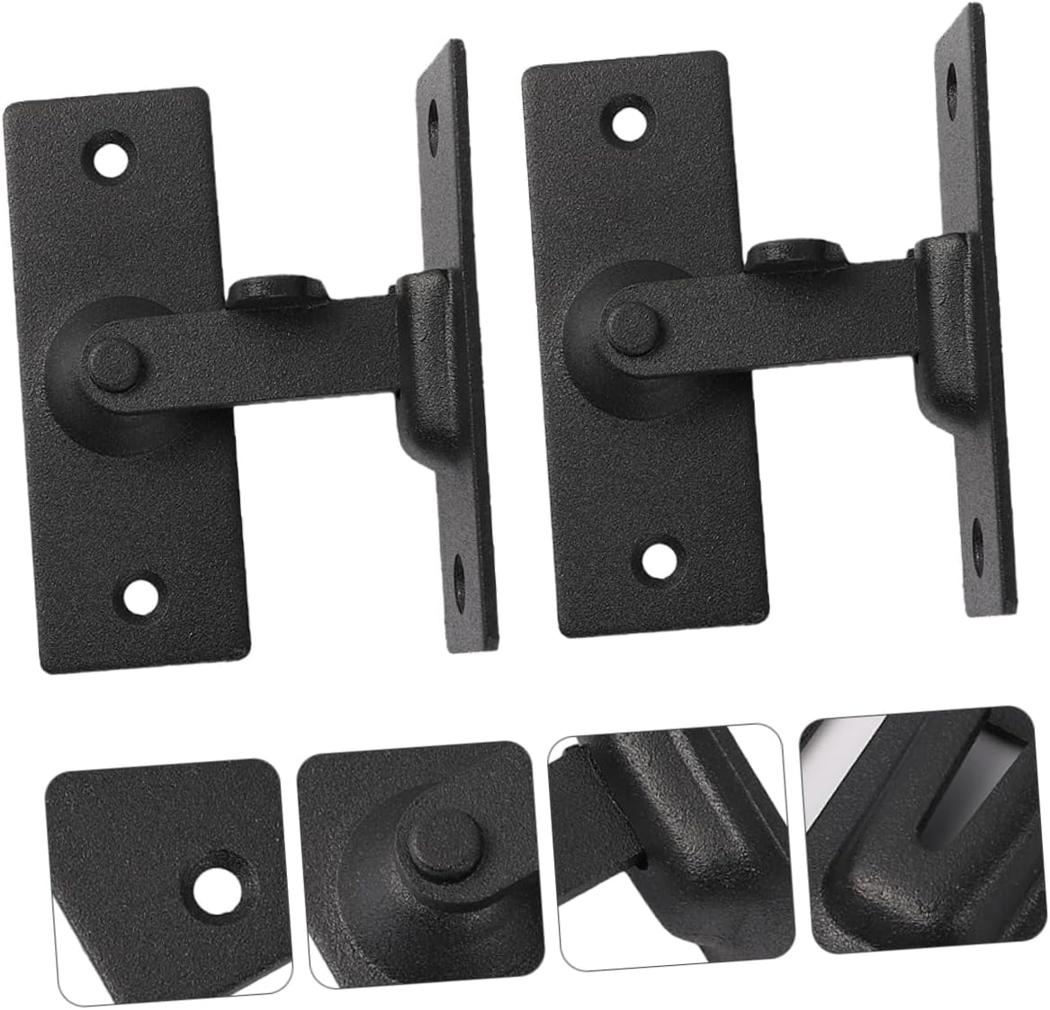 DOITOOL 4pcs Stainless Steel Barn Door Lock Bolt Lock Outdoor Gate Latch for Double Doors for Windows Shutters
